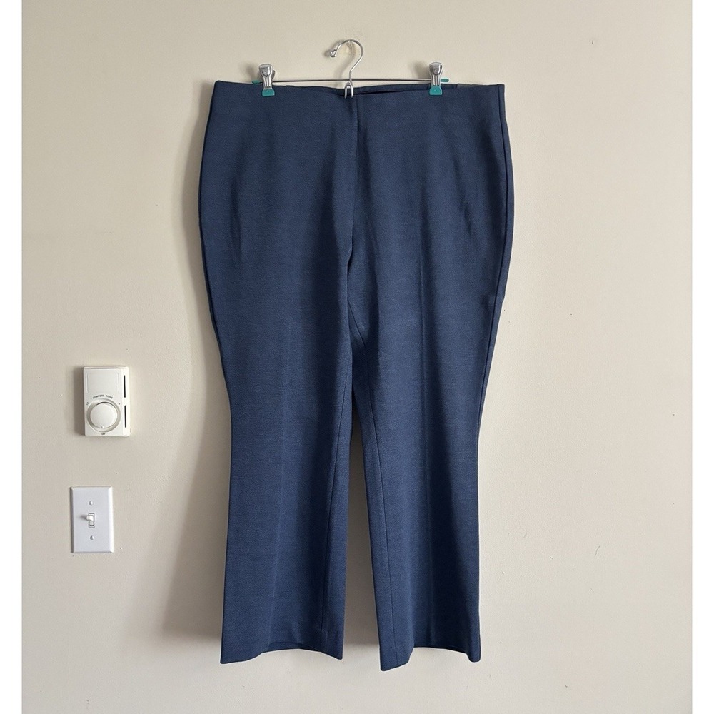 NWT Talbots Montauk Dress Ankle Pants Office Preppy Blue Plus Size 16 16W